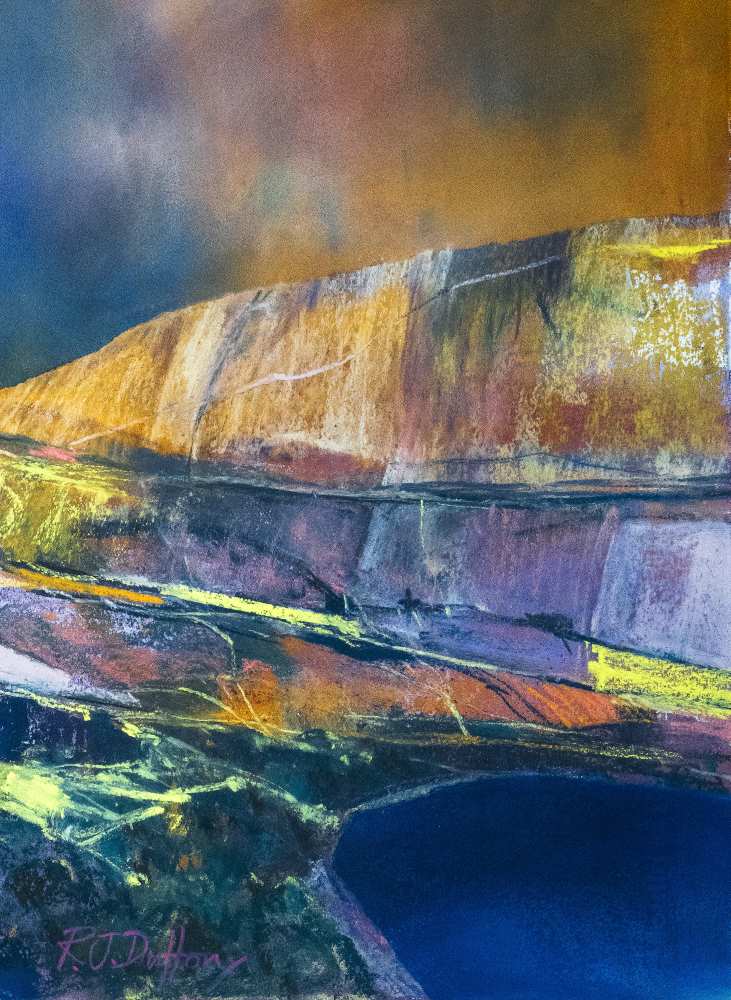 Soft pastel painting of the Yorkshire landscape.