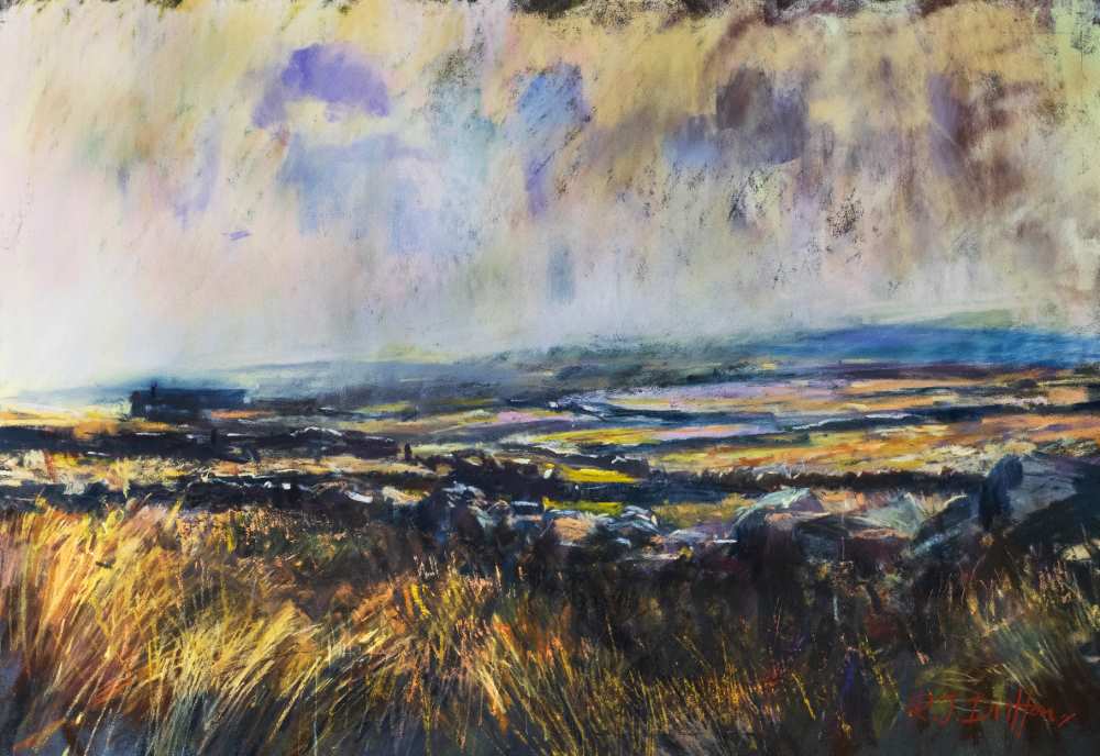 Soft pastel painting of the Yorkshire landscape.