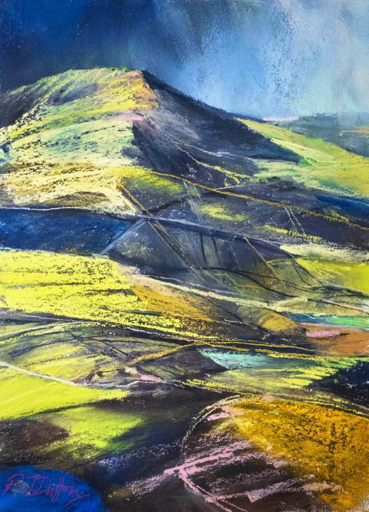 Soft pastel painting of the Yorkshire landscape.
