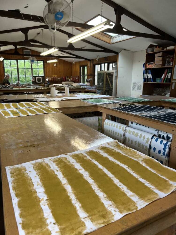 Inside the pastel making studio.